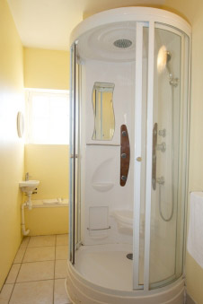 Fougere Gite's downstairs loo & shower room.